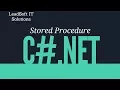 HOW TO USE STORED PROCEDURE TO INSERT THE VALUES TO SQL SERVER TABLE