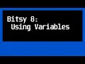 Bitsy 8 Actions Using Variables