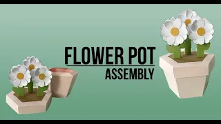 Flower Pot SVG Template Assembly Tutorial Cricut 3D Paper Crafting