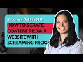 How to scrape content from a website with Screaming Frog
