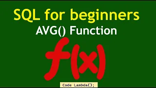 SQL for beginners - SQL AVG Function 2023
