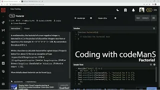 Codewars 7 kyu Factorial JavaScript
