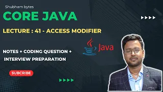 Lecture - 41 Access Modifier in Java Core Java Hindi Tutorial Shubham Bytes