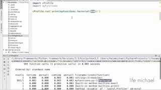 The cProfiler Module in Python