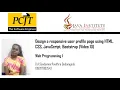 Design a responsive user profile page using HTML CSS JavaScript Bootstrap 10