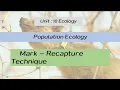 Mark Recapture Method for Population Size Estimation
