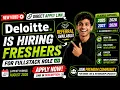 Deloitte Hiring Freshers Full Stack Developer Role Direct Apply Referral