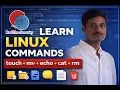 Linux Commands Tutorial touch echo cat rm Explained for Beginners