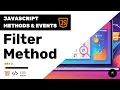 JavaScript Methods Events Challenge Filter Method Day 3