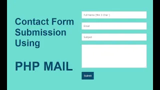 Contact Form Validation Using Javascript PHP Part 2