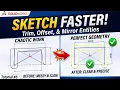 SolidWorks Sketcher Mastery Trim Offset Mirror Entities FAST