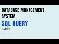 mysql database structured query language sql part-1