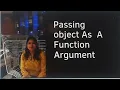 Passing Object As A Function Argument