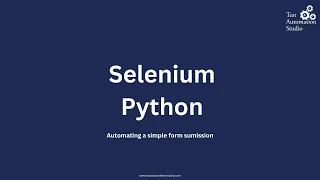 Selenium Python - Automating simple form submission