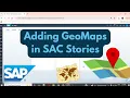 Geo Maps in SAC Story SAC Latest Tutorial for Beginners