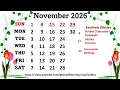 November Calendar 2026 calendar2026