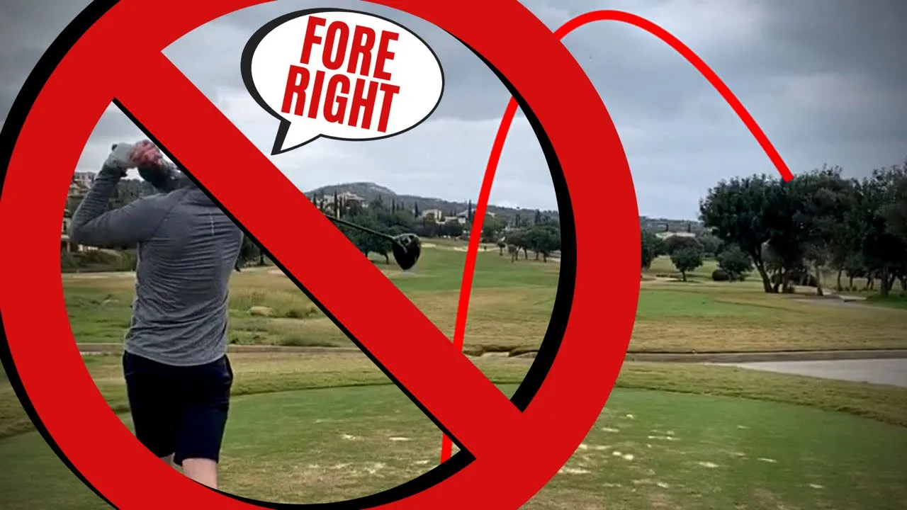 STOP HITTING DRIVER RIGHT! - HIGH HANDICAP GOLF LESSON!