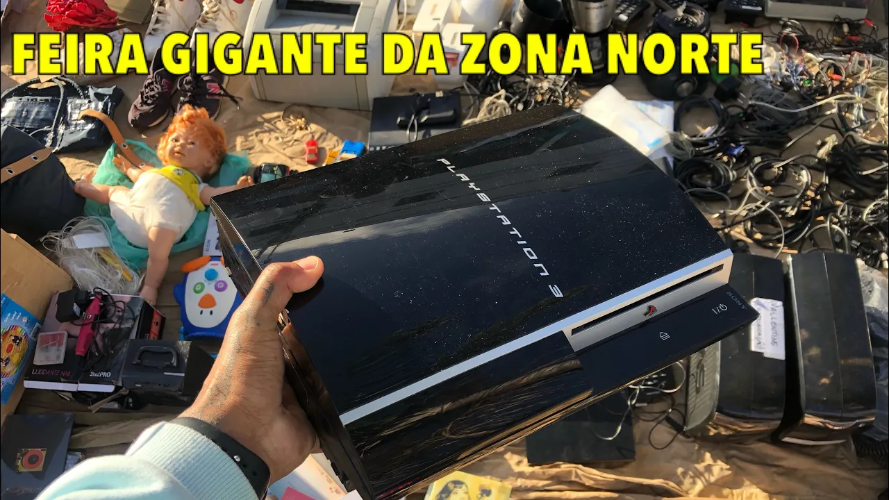 CAÇADA GAMER NA FEIRA DO ROLO PAGUEI 10 REAIS NO PS3 E FUNCIONOUUU????