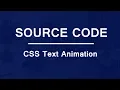 Simple Text Animation using HTML and CSS Source Code