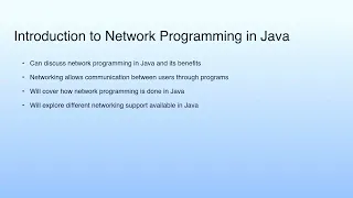 Introduction to Network Programming in Java Lecture 48 Networking with Java