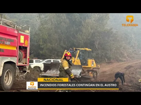 Incendios forestales continúan en el austro