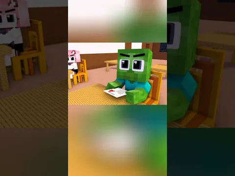 sad baby zombie missing his father - Minecraft animation #minecraft #shorts