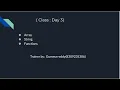 Swift tutorial for learner class 3 Concepts like Array String and Functions