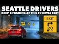 Cars Keep Slamming into the Wall on this Freeway Exit