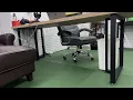 TIEOU TIEOU 28 Inch Metal Table Legs Heavy Duty T Shape Metal Desk Legs Set of 2 Industrial Table Le