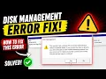 Fix New Simple Volume Error Basic to Dynamic Disk Problem Solved