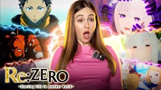 non anime fan reacts to all of re zero openings u0026 endings 1 6 anime reaction u0026 discussion 