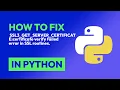 How to fix SSL3 - GET