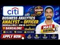 Citi Hiring Business Analytics Analyst 2026 Freshers Bengaluru Apply Now Citi Careers