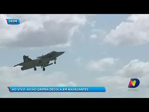 Veja a decolagem do Caça Gripen da FAB em Navegantes