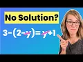 Equations With No Solution or All Real Numbers As Solutions None or Infinitely Many