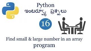 program to find smallest largest number in a list Python Interview questions python for beginners