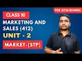 Class 10 Marketing and Sales Unit Two - Market Segmentation Targeting Positioning Code 412