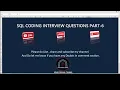 SQL Coding Interview Questions Mastering SQL Interview All Service and Product based companies
