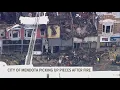 The clean up continues city of Mendota devastated after downtown fire
