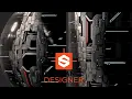 Futuristic Sci Fi Wall Panel Substance Designer