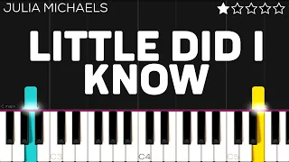 Download Julia Michaels - Little Did I Know | EASY Piano Tutorial MP3