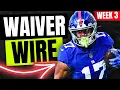Download Lagu 🚨 MUST ADD Waiver Wire Targets in Week 3 Fantasy Football! 🚨