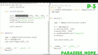 PyQt5 QIcon class how to set icon on gui