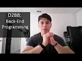 WGU D288 Back-End Programming Review