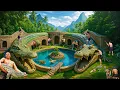 Download Lagu 90 Days Building Underground Crocodile House with Swimming Pool Deep in Swamp Using Primitive Tools