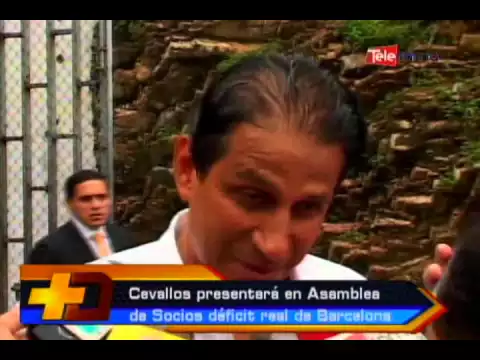 Cevallos presentará en Asamblea de socios déficit real de Barcelona