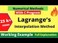 Lagrange s Interpolation Method Working Example C Program-Numerical Methods - Dilip Kumar Gangwar