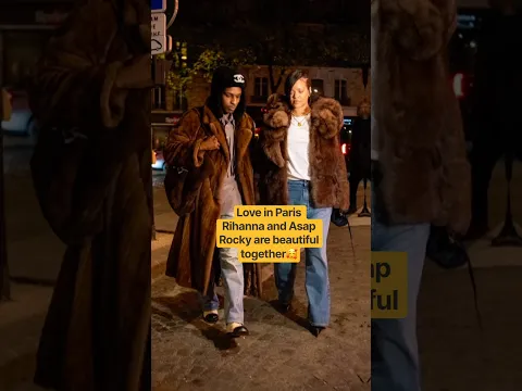 PARIS ROMANCE!❤️ Rihanna & A$AP Rocky Melt Hearts Twinning In Matching Fur Coats For Date Night!🇫🇷
