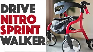 Drive Medical Nitro Sprint Rollator Walker for Seniors