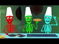 Spooky Scary Skeletons Song | Cooking At A Haunted Party | TeeheeTown